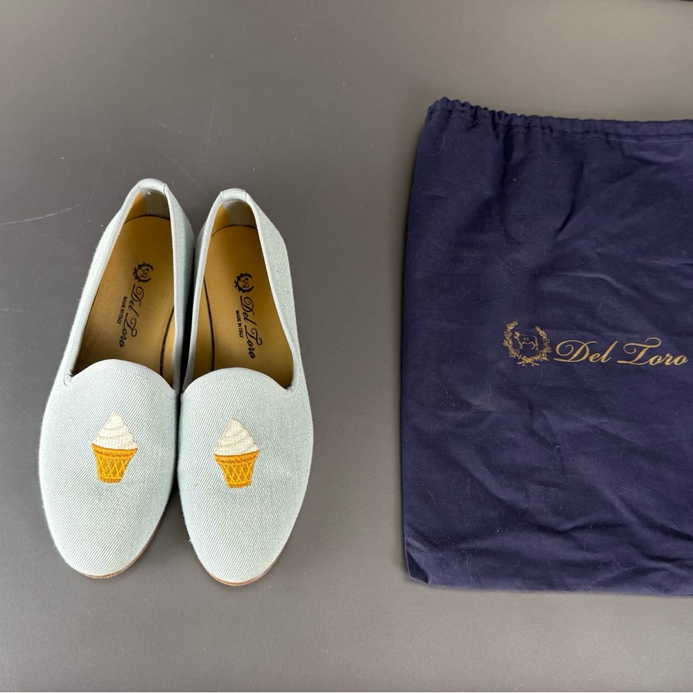 Del Toro Light Blue Ice Cream Loafers